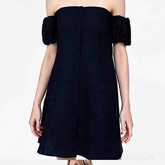 Zara Dresses & Skirts - Zara Premium Denim Collection OffTheShoulder Dress